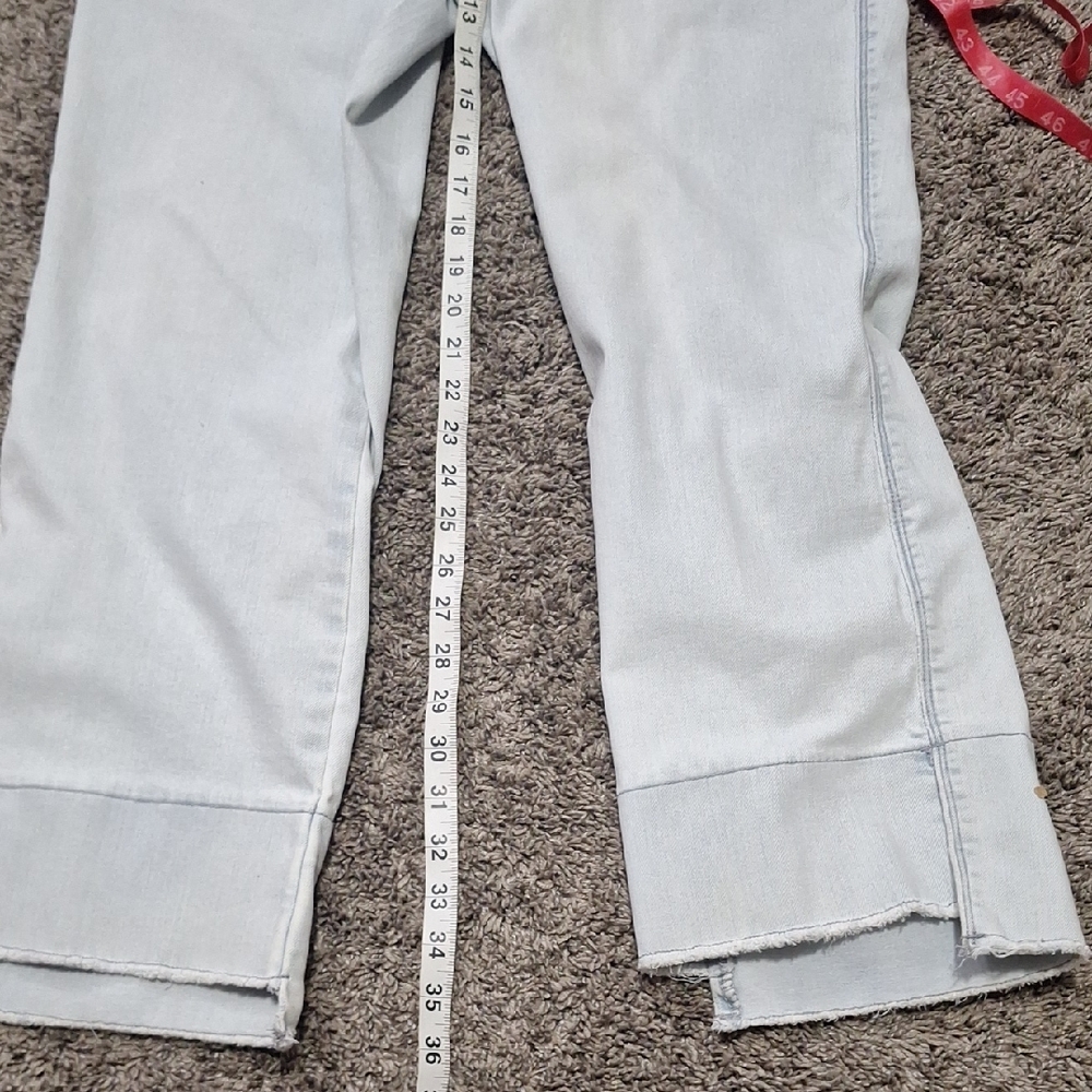 Mac And Me Light Blue Cropped 5 Pocket Denim Jeans-12 - Picture 5 of 8